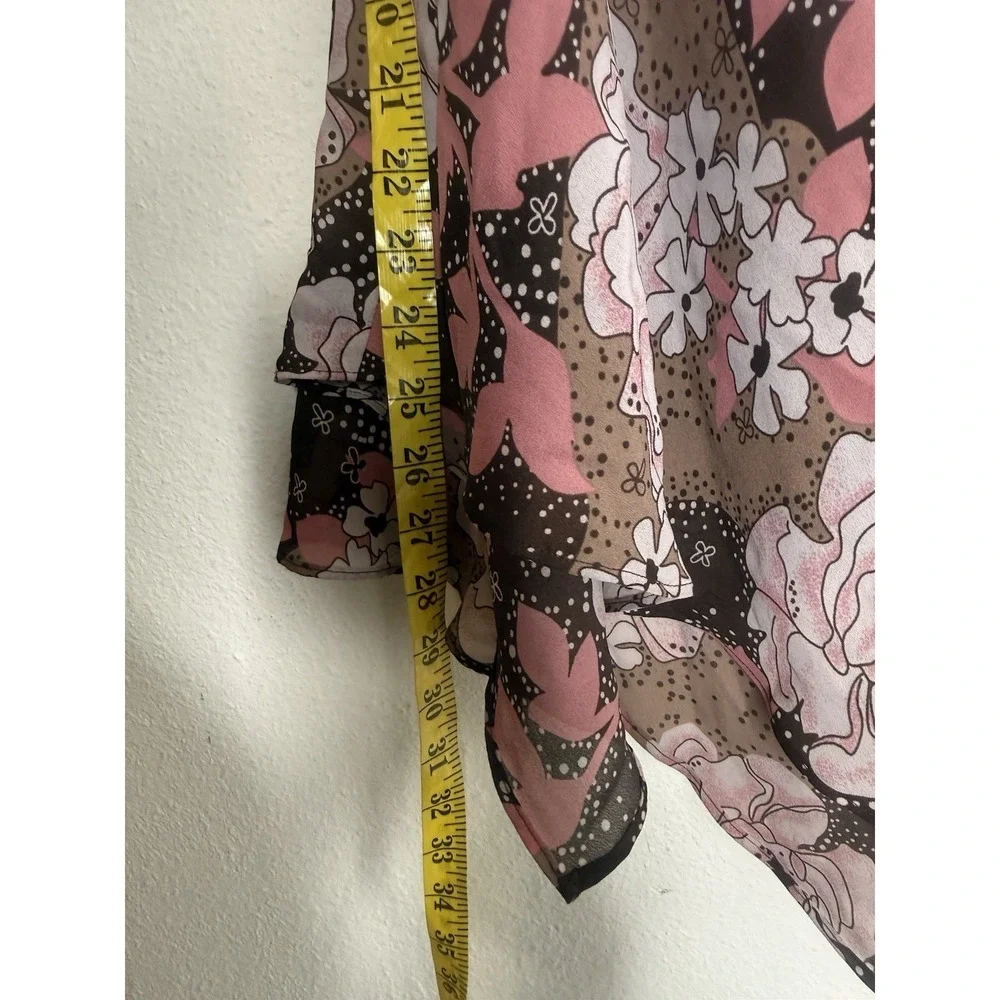 Vintage Y2K Floral Hanky Hem Asymmetrical Skirt Romantic Grunge Fairy Plus 14/16